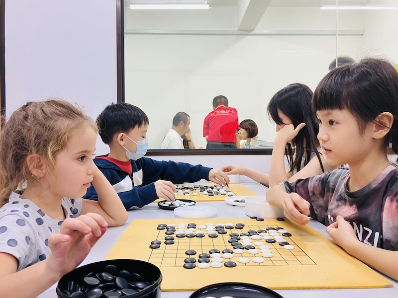Mateusz’s daughter Agnieszka (left) plays in the Happy Genius Go Academy in Thailand

